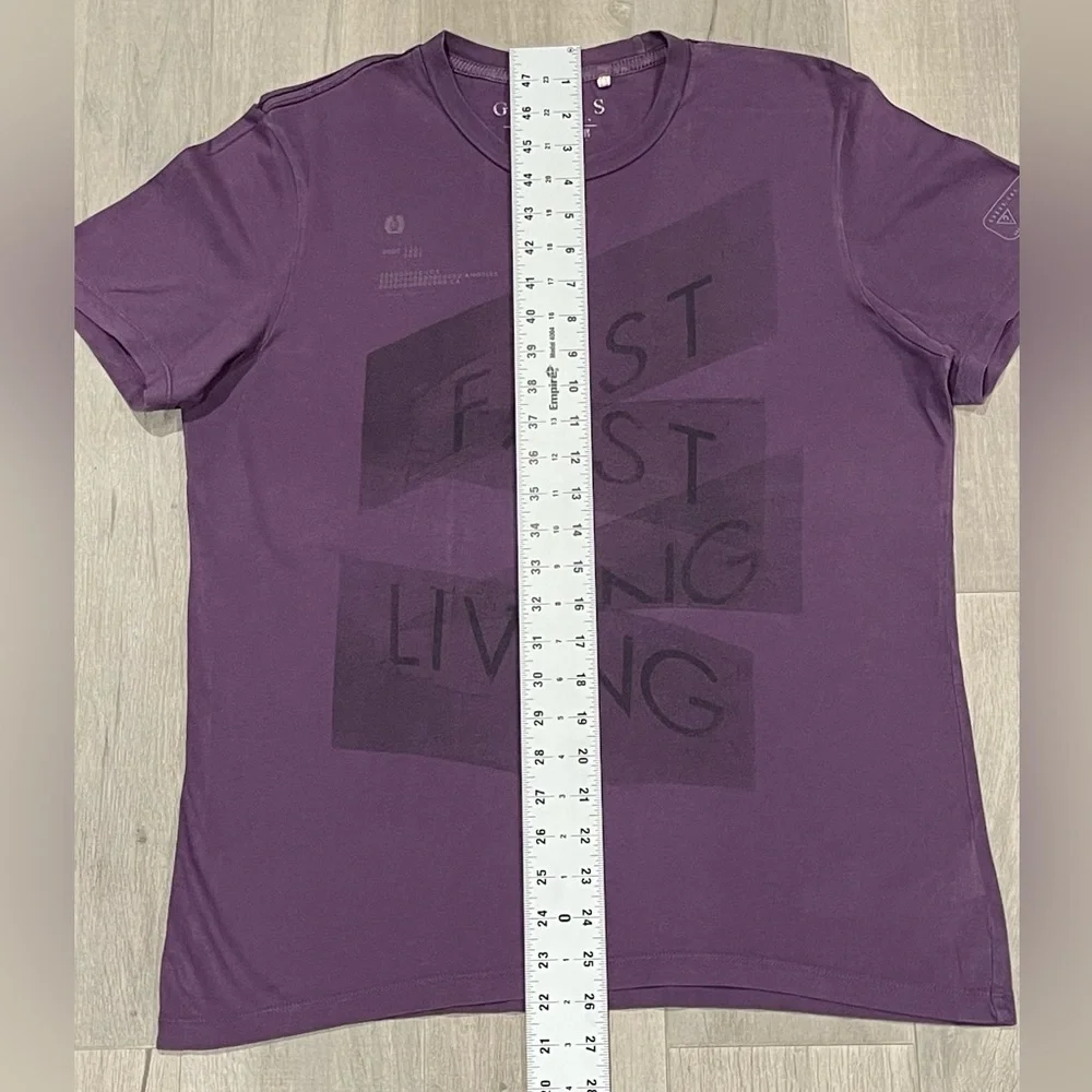 Guess Man Purple T Shirt Short Sleeve Medium - Picture 3 of 8